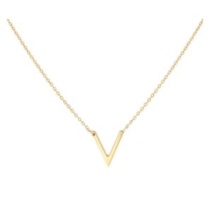 Collier Or jaune, pendentif en "V"