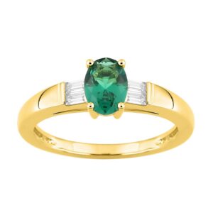 Bague plaqué or et zirconiums