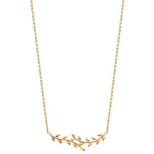 Collier plaqué or, Feuilles de Laurier, Anamila