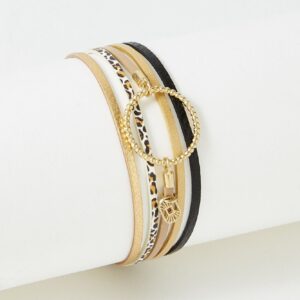 Bracelet Annabelle "BLACK LEO", T1, Flowers for Zoé