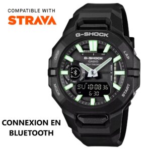 Montre G-Shock Bleutooth Ø 44 mm, Spécial Running « STRAVA » G-Squad
