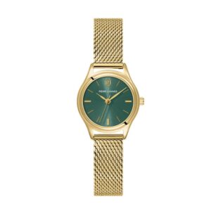 Montre femme, acier doré 26 mm, "PYA" Doré Cadran Vert , Pierre Lannier