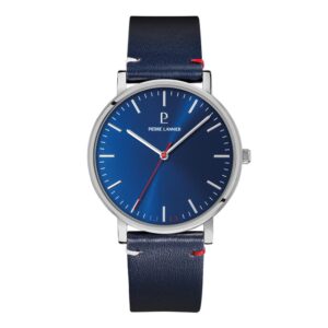Montre homme acier, Ø 40.5 mm, "ESSENTIAL" Cadran Bleu, Pierre Lannier