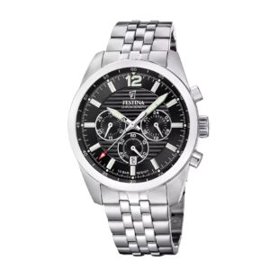 Montre homme acier "Chronographe" Ø 43.8 mm, Festina