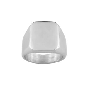 Chevalière acier  14 mm x 16 mm