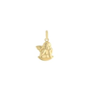 Pendentif or jaune, 10 x 10 mm, Ange