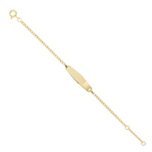 Gourmette bébé, or jaune, maille gourmette