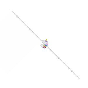 Bracelet enfant argent , Licorne 8 x 7 mm