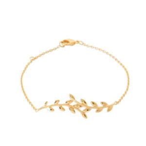Bracelet plaqué or, Feuilles de Laurier, Anamila