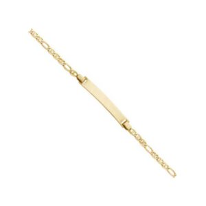 Gourmette bébé Or jaune maille alternée 1/3