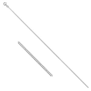 Chaine argent, maille gourmette 1.65 mm, 50 cm