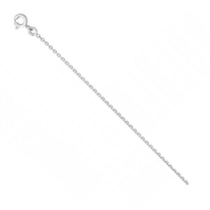 Chaine Or Blanc, maille  forçat 1,4 mm, 45 cm