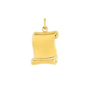 Pendentif Or jaune, Parchemin 20 x12 mm