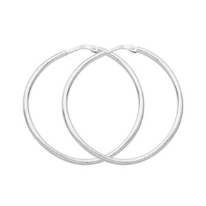 Créoles ondulées Argent, Fil 2 mm, Ø 35 mm