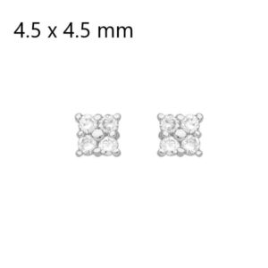 Boucles d'oreilles argent et Zirconiums