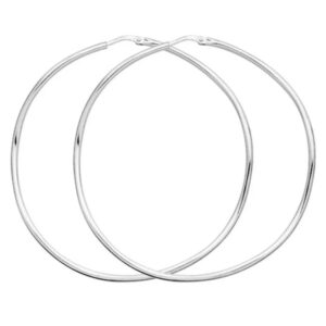 Créoles twistées Argent, Fil Rond 1.9 mm Ø 60 mm