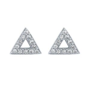 Boucles d'oreilles triangle Argent et Zirconiums