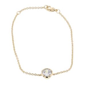 Bracelet Plaqué or et Zirconiums