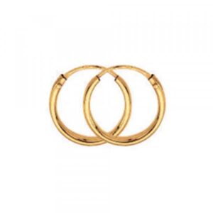 Créoles or jaune, Fil rond 1 mm, Ø 8/10 mm