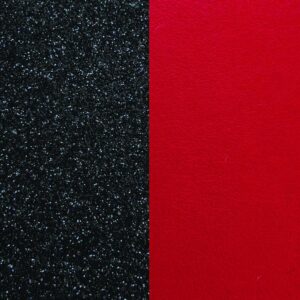 Cuir Rouge/Noir pailleté pour pendentif rond 16 mm