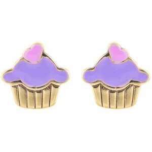 Boucles d'oreilles enfant Or jaune Cup Cake