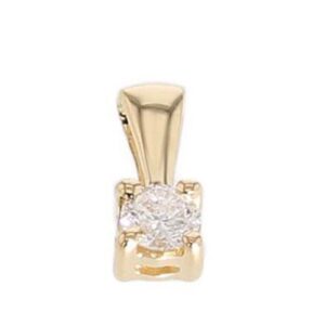 Pendentif Solitaire Or Jaune Diamant 0.08 carat