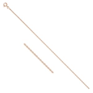 Chaine plaqué or Rose, maille forçat ronde Ø 1.75 mm, 45 cm
