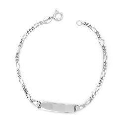 Gourmette junior, Argent, maille alternée 1/3,