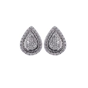 Boucles d'oreilles diamants et or blanc