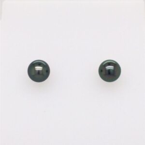 Boucles D'Oreilles Or Jaune 750/000, Perles de Tahiti 8 mm