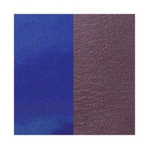 Cuir Prune/Vernis Bleu pour bracelet 8 mm