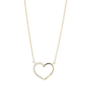 Collier Plaqué or Coeur et Zirconiums, Sully