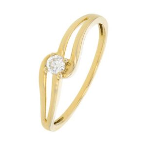 Bague Or jaune et diamant 0.10 carat