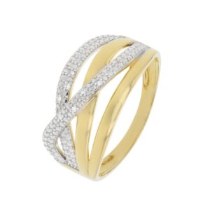 Bague Or Jaune 750/000 Multi diamants
