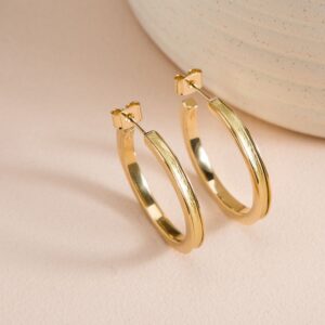 Boucles d'oreilles Eclat "Golden" Ø 25/30 mm, Flowers for Zoé