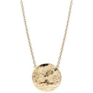 Collier pastille froissée, Plaqué Or