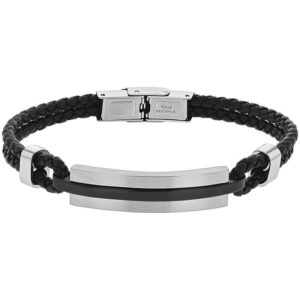 Bracelet Cuir et Acier, personnalisable au dos