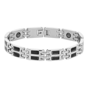 Bracelet acier et carbone 10 mm, Harvey Stone