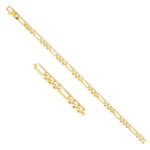 Collier plaqué or; maille alternée 1/3, 4 mm, 55 cm