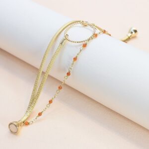 Bracelet Enola, Metallic Gold et Cordaline, T1