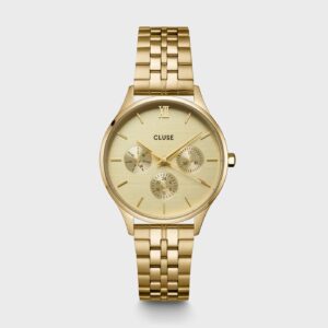 Minuit Multifonction Watch Steel, Full Gold colour, Cluse