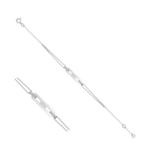 Bracelet or blanc 750/000 et Trilogy diamants