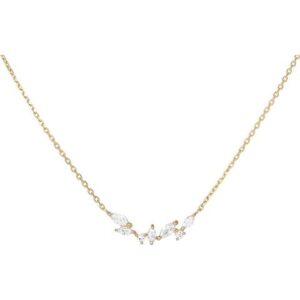 Collier plaqué or et zirconiums, Sully