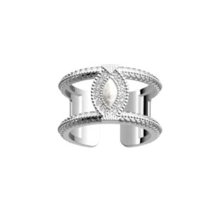 Bague Précieuse Persane Argenté 12 mm, Taille 54