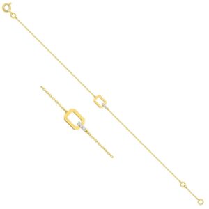 Bracelet Or jaune et diamants 0.02 ct