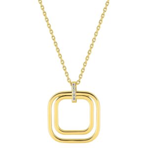 Collier plaqué Or et Zirconiums