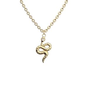 Collier Précieux serpent doré 16 mm