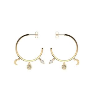 Créoles dorées Luna - Les cadettes