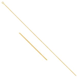 Chaine Plaqué or, maille gourmette diamanté Ø 1.7 mm, 45 cm