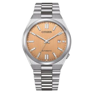 Montre homme automatique, Tsuyosa 40 mm, fond cuivré brossé, Citizen